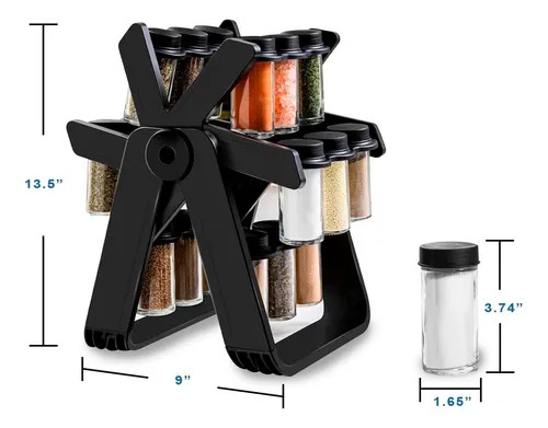 Miniatura 2 de CONDIMENTERO ESPECIERO RULETA 18 PIEZAS